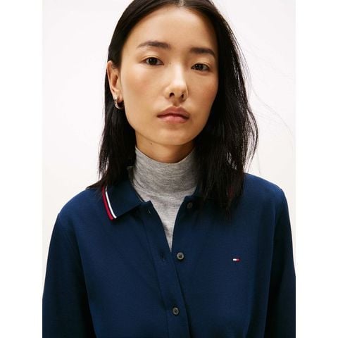 Tommy Hilfiger - Đầm nữ TH Buttoned Slim Polo Dress - 3