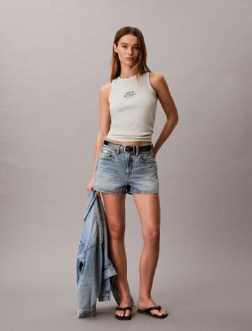 Calvin Klein - Áo Thun Ba Lỗ Nữ Logo Graphic Rib Tank Top