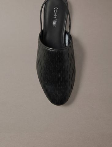 Calvin Klein - Giày Thời Trang Nữ Leather Slingback Mules