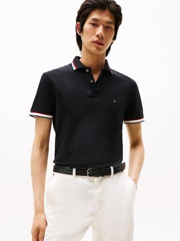Tommy Hilfiger - Áo thun có cổ polo tay ngắn nam Cuff Interest Slim Fit Polo