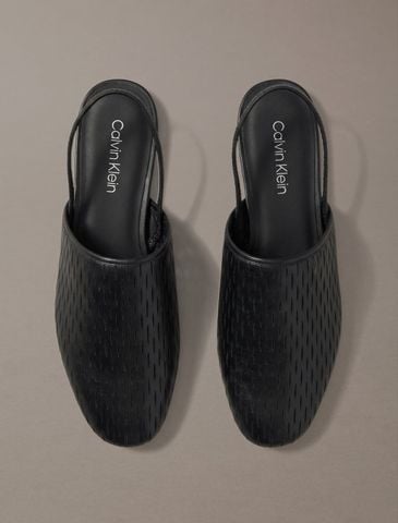 Calvin Klein - Giày Thời Trang Nữ Leather Slingback Mules