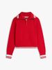 Tommy Hilfiger - Áo len tay dài Nữ Metal Flag Relaxed Quarter-Zip Jumper