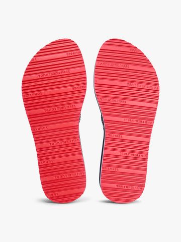 Tommy Hilfiger - Dép Xỏ Ngón Nữ Webbing Strap Signature Wedge Flip-Flops