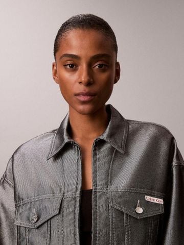 Calvin Klein - Áo Bomber Nữ Denim Bomber Jacket Denim Shin