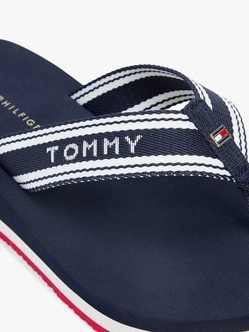 Tommy Hilfiger - Dép Xỏ Ngón Nữ Webbing Strap Signature Wedge Flip-Flops - 4