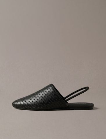 Calvin Klein - Giày Thời Trang Nữ Leather Slingback Mules