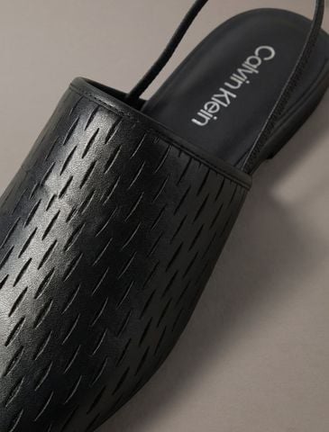 Calvin Klein - Giày Thời Trang Nữ Leather Slingback Mules