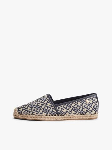 Tommy Hilfiger - Giày Búp Bê Nữ TH Monogram Plaque Jacquard Espadrilles
