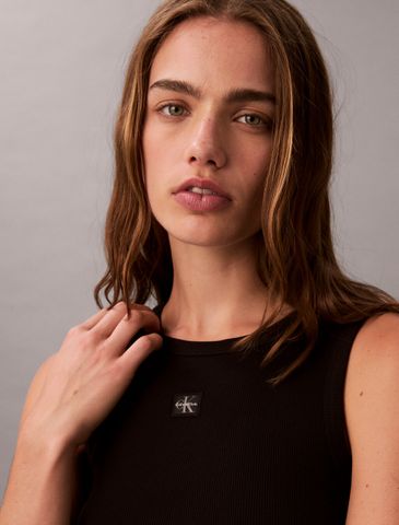 Calvin Klein - Áo ba lỗ nữ Cotton Stretch Rib Tank Top