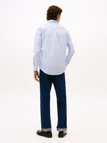Tommy Hilfiger - Áo sơ mi tay dài nam Poplin Regular Fit Micro Print Shirt in Blue Spell