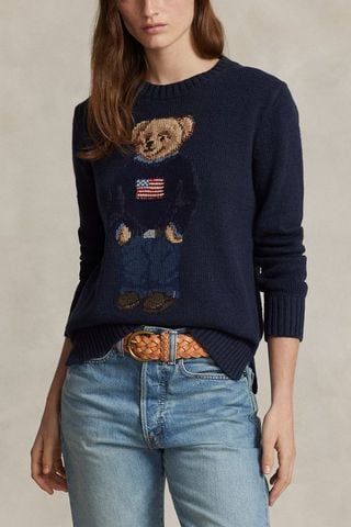 Ralph Lauren - Áo Len Nữ Bear Sweater Long Sleeve