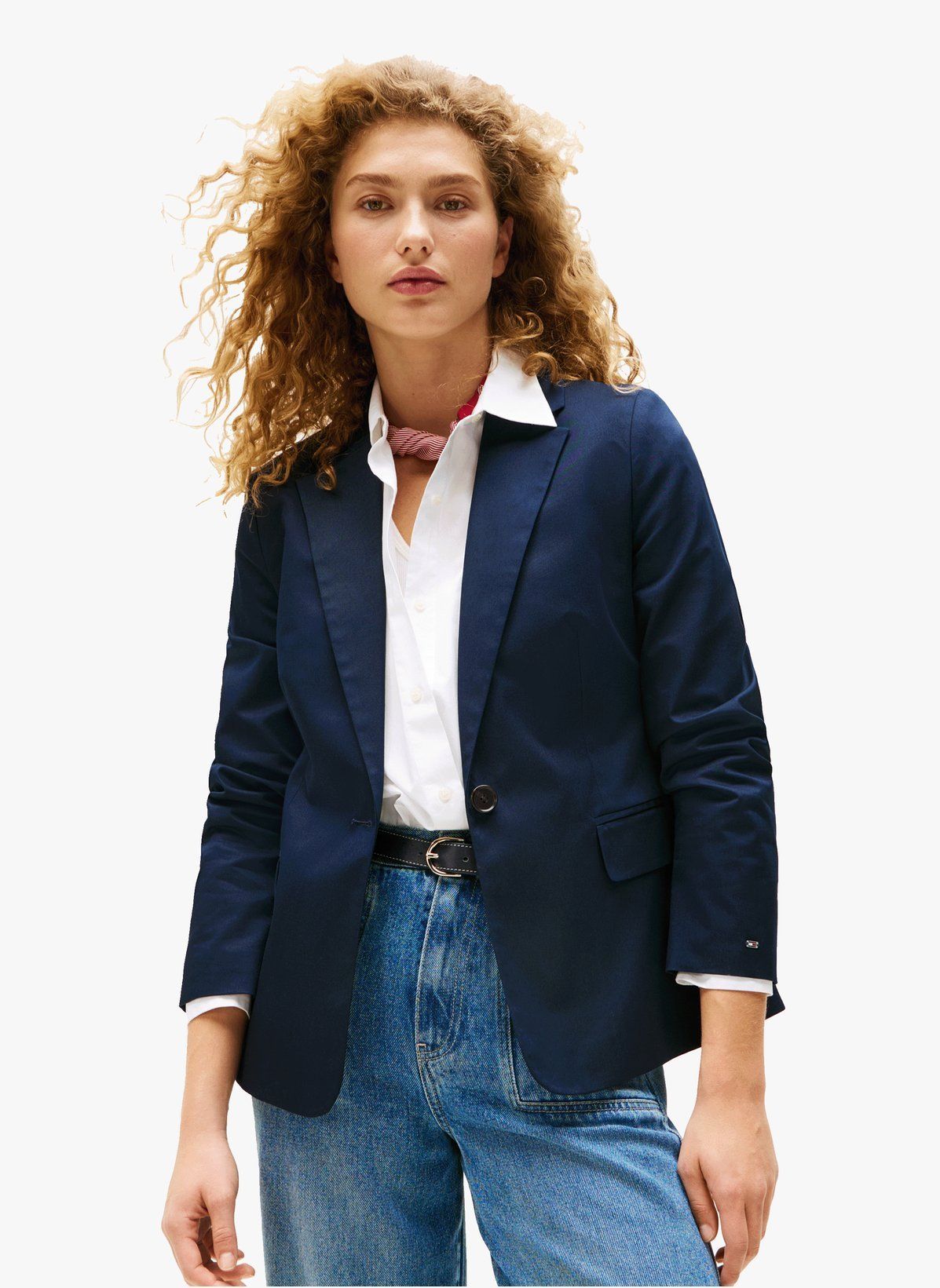 Tommy Hilfiger - Áo vest blazer tay dài nữ TH Cotton Slim Blazer
