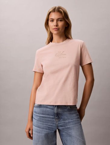 Calvin Klein - Áo Thun Tay Ngắn Nữ Classic Foil Monologo Tee