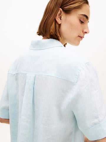 Tommy Hilfiger - Áo Sơ Mi Nữ Relaxed Fit Pure Linen Short Sleeve Shirt