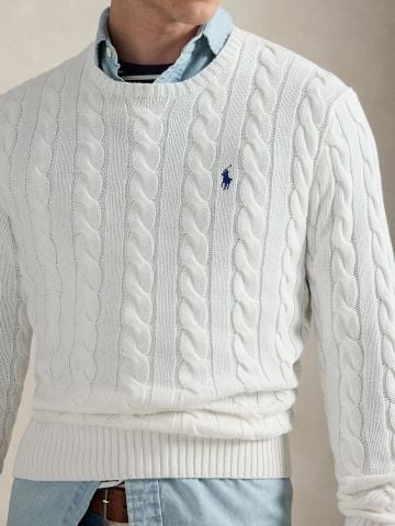 Ralph Lauren - Áo Len Nam Cable-Knit Cotton Sweater