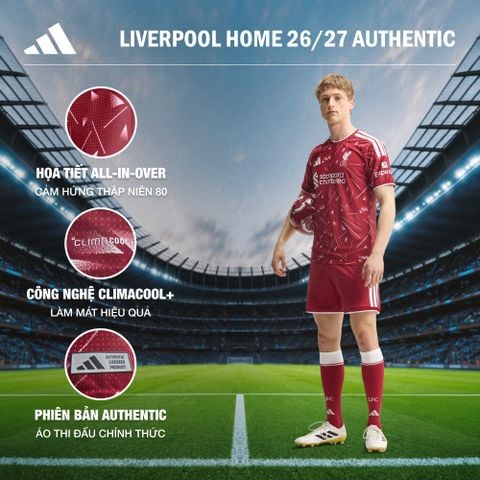Adidas - Áo Tay Ngắn Thể Thao Nam Liverpool Fc Authentic Jersey 26/27 - 4