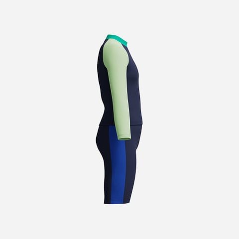 Speedo - Đồ Bơi Hai Mảnh Bé Trai Long Sleeve Colorblock Rash Guard & Jammer Set