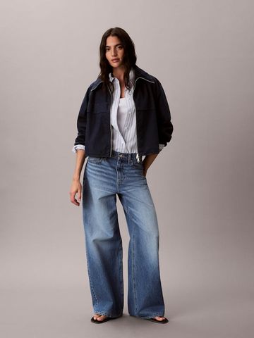 Calvin Klein - Áo Khoác Gió Nữ Denim Windbreaker Jacket