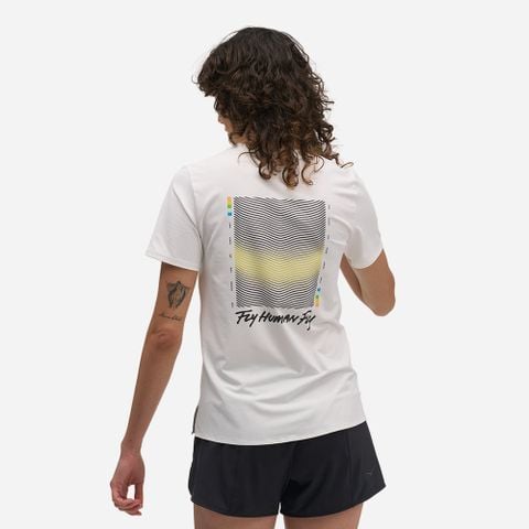 Hoka - Áo Tay Ngắn Thể Thao Nữ EveryRun SS JOY PRT