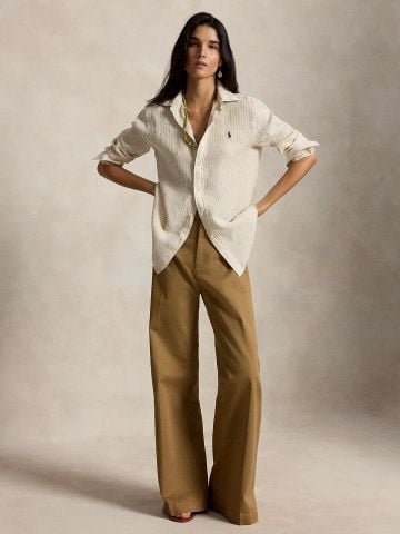 Ralph Lauren - Áo Sơ Mi Nữ Classic Fit Striped Linen Shirt