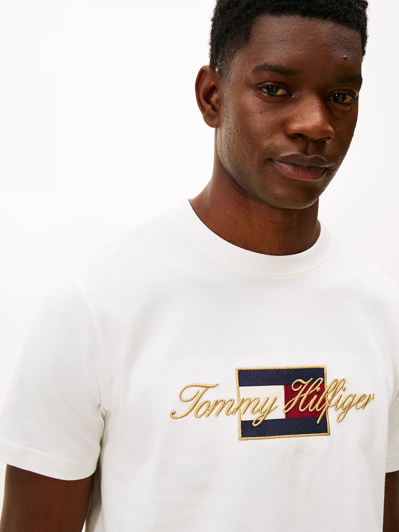 Tommy Hilfiger - Áo thun tay ngắn nam Logo Embroidery Crew Neck T-Shirt