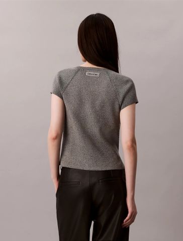 Calvin Klein - Áo Len Nữ Snowy Plaited Sleeveless Muscle - 3