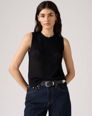 Levi's - Áo len ba lỗ nữ Adrienne Crochet Tank Top - Black