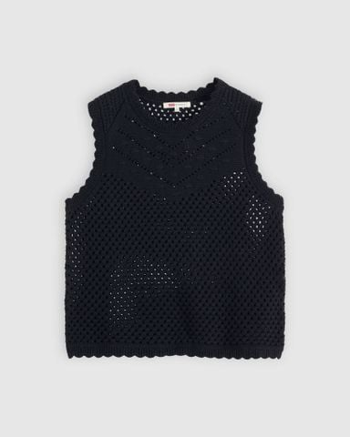 Levi's - Áo len ba lỗ nữ Adrienne Crochet Tank Top - Black - 3