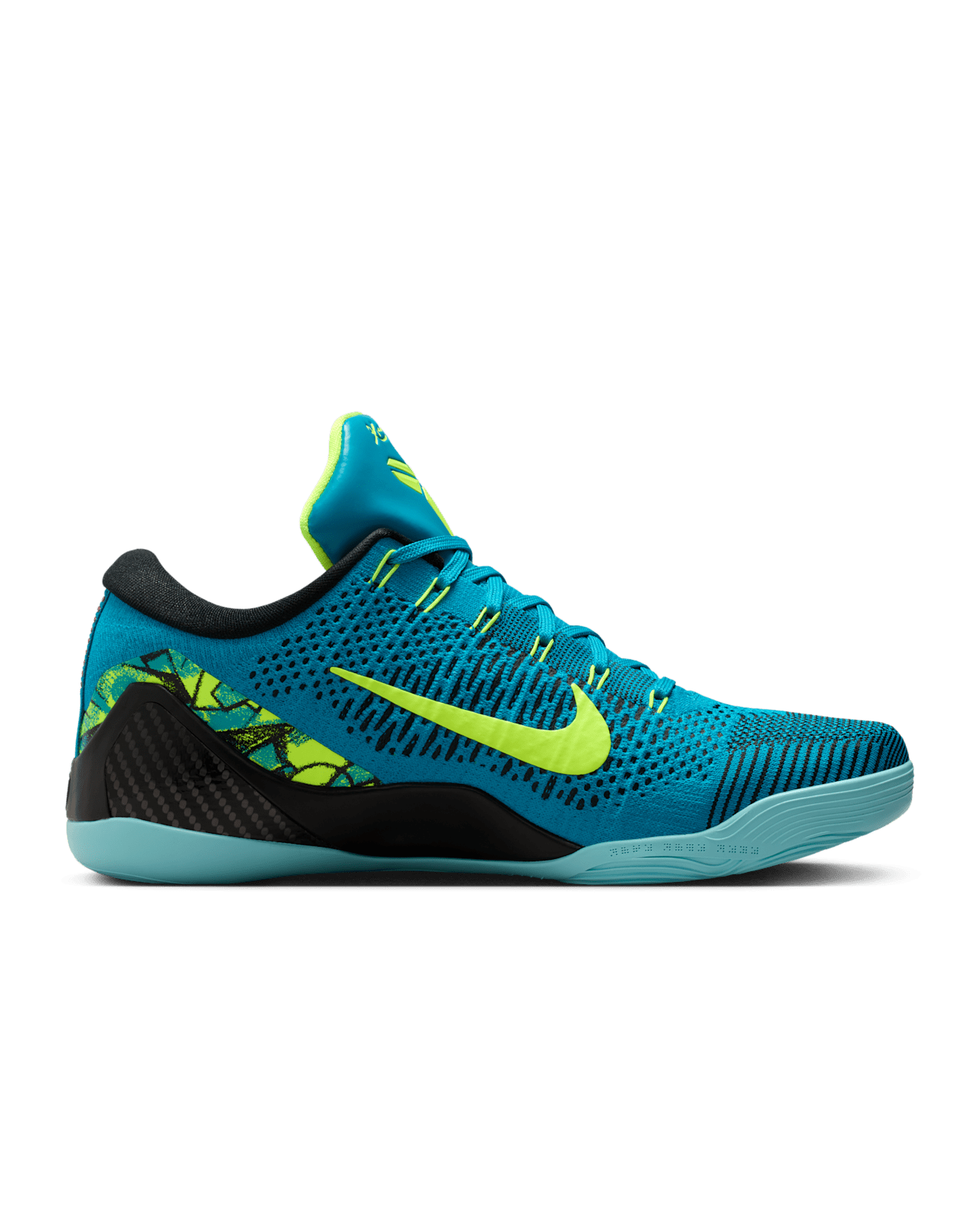 Nike - Giày bóng rổ thể thao Nam Kobe 9 Elite Low Protro Neo Turquoise and Volt