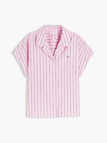 Tommy Hilfiger - Áo Sơ Mi Nữ Relaxed Fit Poplin Short Sleeve Shirt