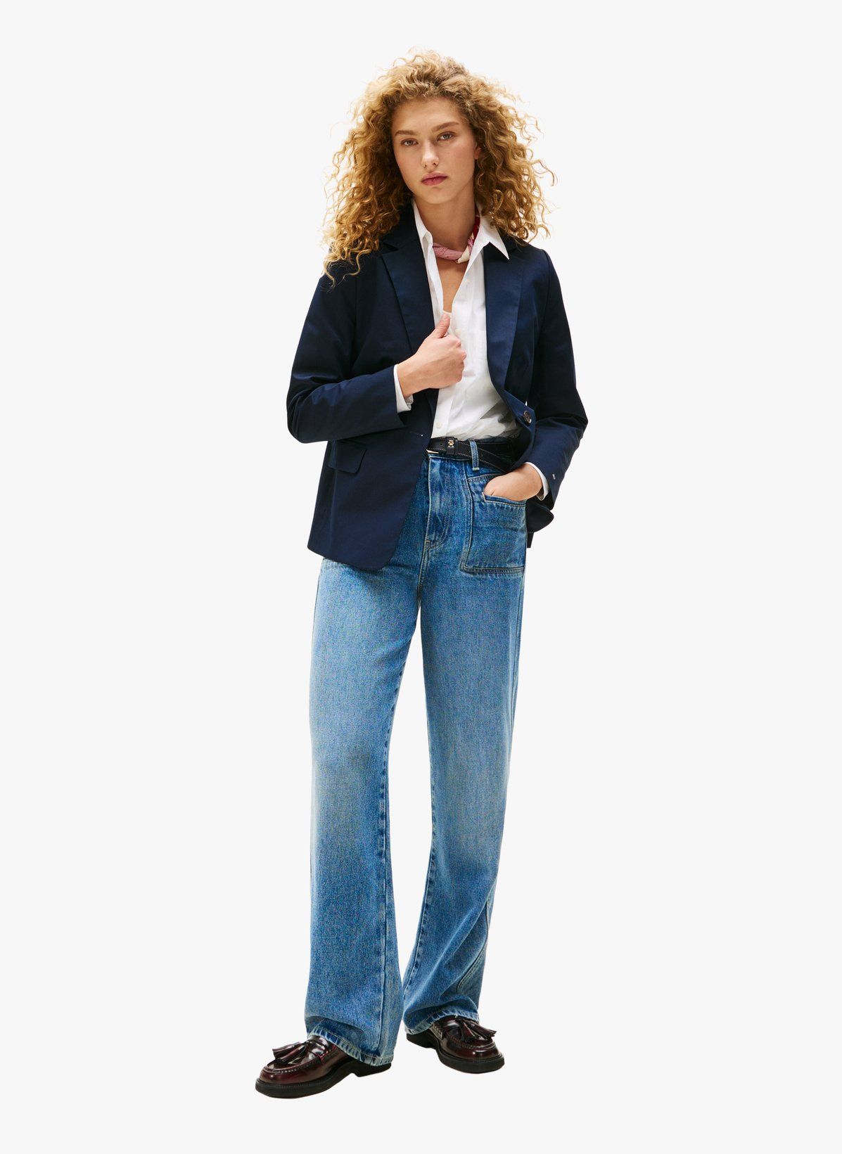 Tommy Hilfiger - Áo vest blazer tay dài nữ TH Cotton Slim Blazer