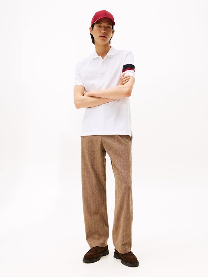 Tommy Hilfiger - Áo thun có cổ polo tay ngắn nam RWB Sleeve Tape Polo