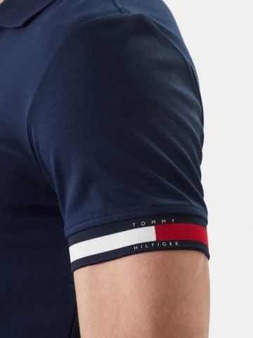 Tommy Hilfiger - Áo Thun Có Cổ Nam RWB Cuff Liquid Cotton Slim Polo
