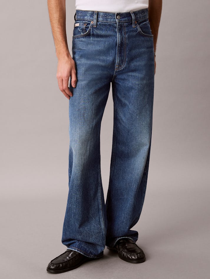 Calvin Klein - Quần Jean Dài Nam Baggy Boulder Blue Jean