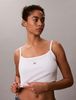 Calvin Klein - Áo Thun Ba Lỗ Nữ Cropped Ribbed Cotton Cami Top