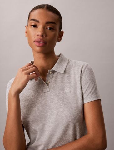 Calvin Klein - Áo Thun Có Cổ Nữ Cotton Lyocell Drape Polo