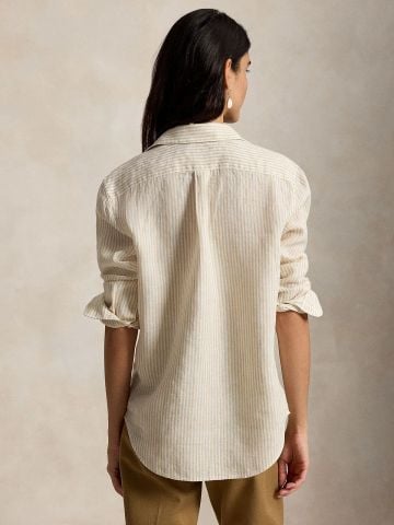 Ralph Lauren - Áo Sơ Mi Nữ Classic Fit Striped Linen Shirt