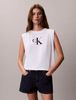 Calvin Klein - Áo Thun Ba Lỗ Nữ Monogram Shoulder Pleat Tee