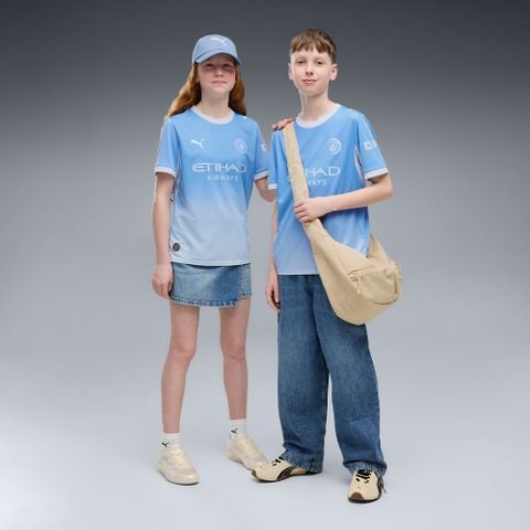 Puma - Áo Bóng Đá Trẻ Em MCFC Home Jersey Replica Jr