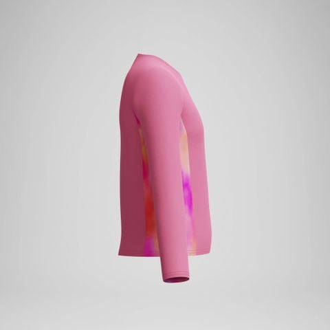 Speedo - Áo Bơi Chống Nắng Bé Gái Long Girls Printed Long Sleeve Rashguard Pink
