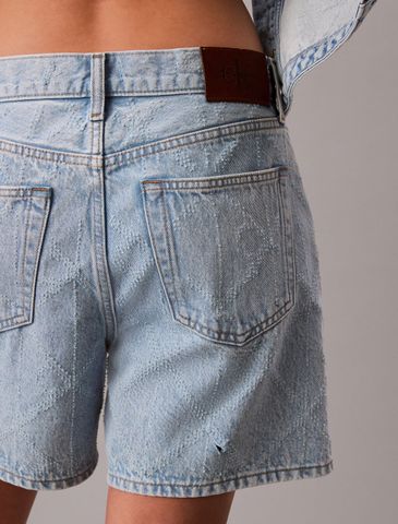 Calvin Klein - Quần Jeans Ngắn Nữ 90s Straight Needle punch Denim Short