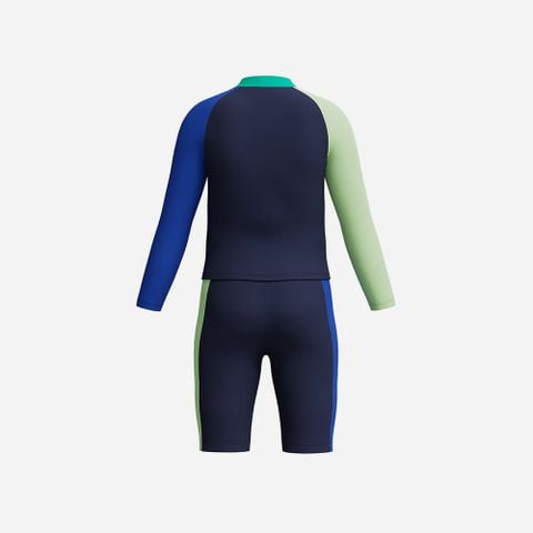 Speedo - Đồ Bơi Hai Mảnh Bé Trai Long Sleeve Colorblock Rash Guard & Jammer Set - 4