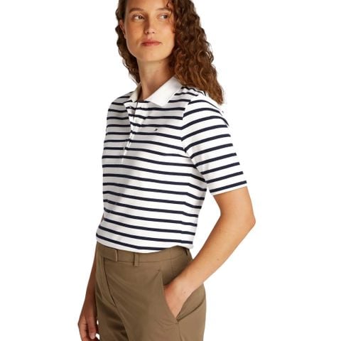 Tommy Hilfiger - Áo Thun Có Cổ Nữ 1985 Regular Pique Polo Short Sleeve