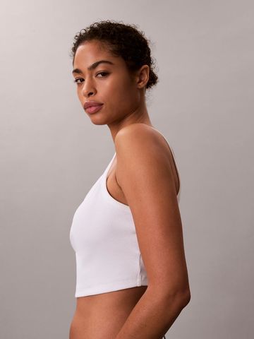 Calvin Klein - Áo Thun Ba Lỗ Nữ Cropped Ribbed Cotton Cami Top