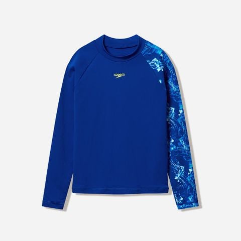 Speedo - Áo Rashguard Bé Trai Long Sleeve UV Rash Guard