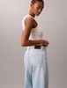 Calvin Klein - Quần Jean Dài Nữ Cotton Linen Wide Leg Jeans