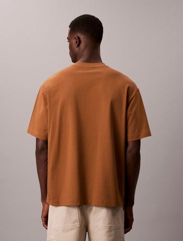 Calvin Klein - Áo thun thời trang nam CK Relaxed Standard Logo Crewneck Tee