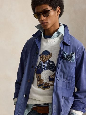 Ralph Lauren - Áo Len Dài Tay Nam Pullover Bear Cotton Sweater