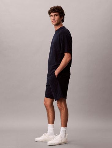 Calvin Klein - Áo Thun Tay Ngắn Nam Emblem Logo Towelling T-Shirt