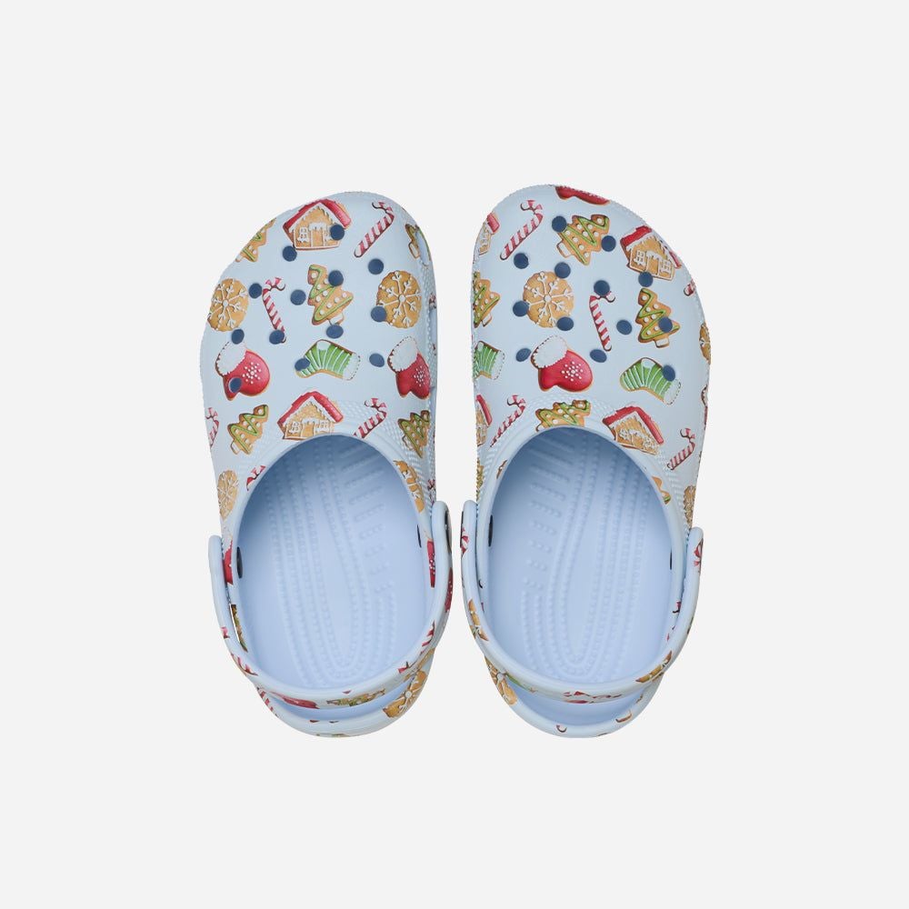 Crocs - Xăng đan trẻ em Classic Cookies Clog Kid Blue Frost Lifestyle